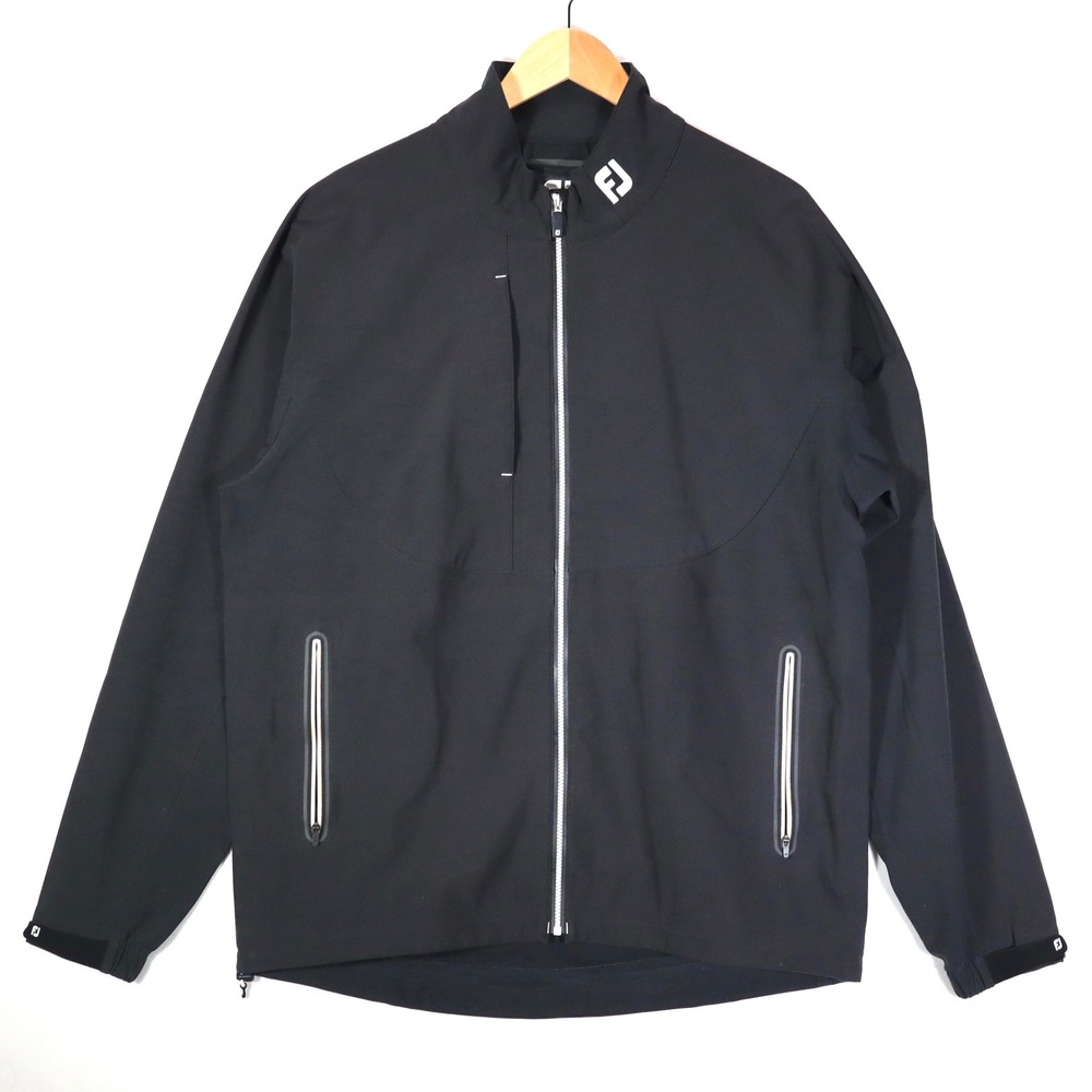 FootJoy DryJoys Tour LTS Jacket Mens Large Black Golf Full Zip Titleist Athletic